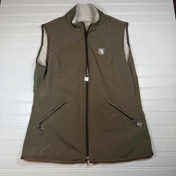 Romfh Jackets & Blazers - Romfh Equestrian Apparel Women Brown Green Softshell Full Zip Riding Vest Medium